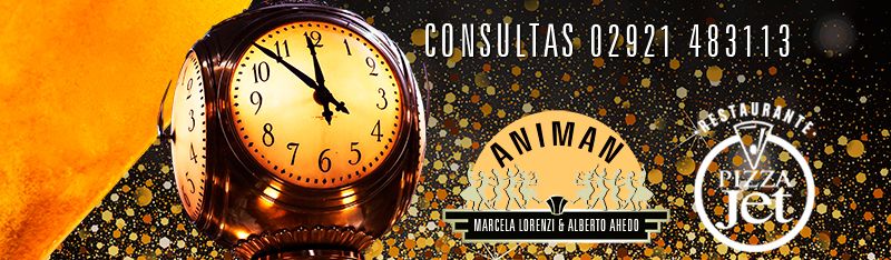 Restaurante Pizza Jet Monte Hermoso te invita a festejar la llegada del año nuevo disfrutando este delicioso menú con la animación de Marcela Lorenzi y Alberto Ahedo. 