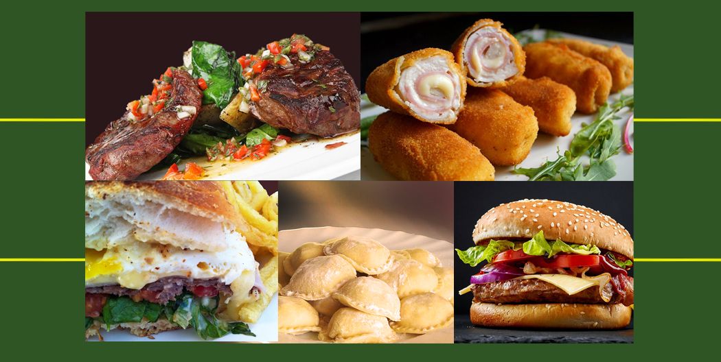 MEDALLONES DE LOMO (dos) a la plancha, con ensalada de rúcula, calabaza asada, lechuga morada y girasol tostado. Restaurante $520.- P/Llevar $470.-
				SUPREMA PASTORA con salsa pastora (crema de leche, salsa golf) y papas fritas. Restaurante $450.- P/Llevar $400.-
				SANDWICH DE LOMO en pan de pizza casero, con tomate cherry, provolone y huevo frito, acompañado de papas españolas. Restaurante $380.- P/Llevar $340.- 
				HAMBURGUESA COMPLETA (200grs) con queso, tomate, lechuga, huevo frito, acompañada de papas fritas. Restaurante $350.- P/Llevar $315.-
				SORRENTINOS CASEROS rellenos de verduras cocidas, champiñones frescos y queso azul, con salsa mediterránea. Restaurante $350.- P/Llevar $315.-